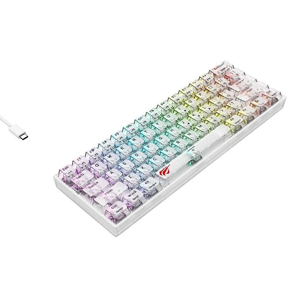 Gaming πληκτρολόγιο - Havit KB877L (Transparent White)